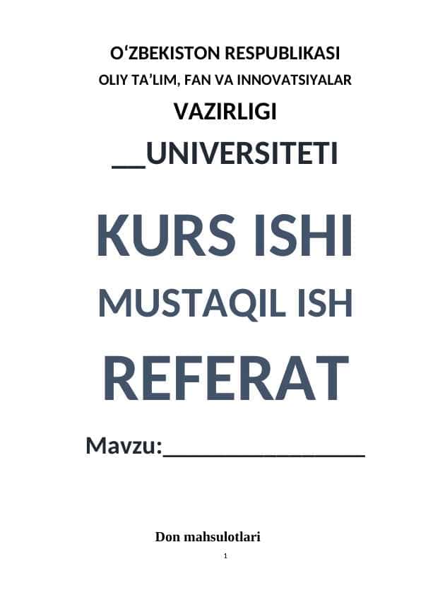 Don mahsulotlari