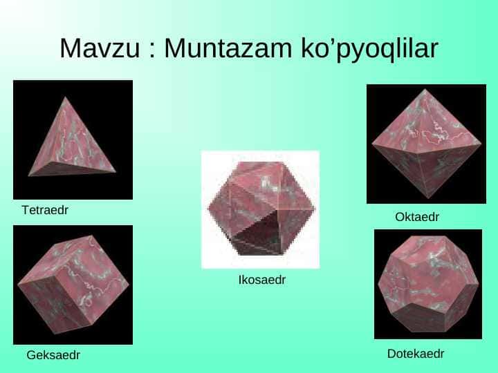 Muntazam ko’pyoqlilar
