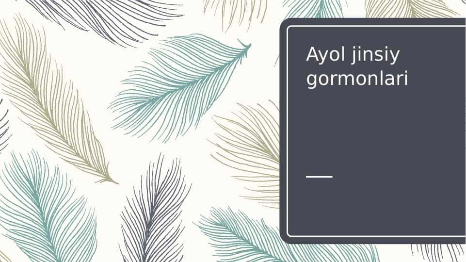 Ayol jinsiy gormonlari