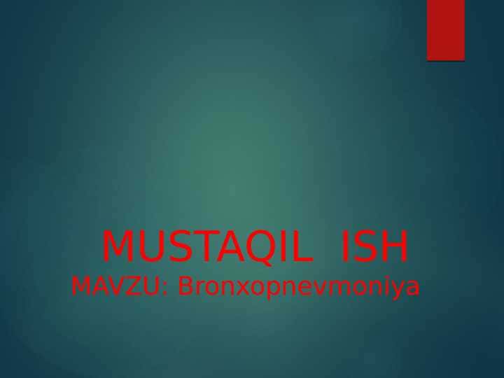 Bronxopnevmoniya