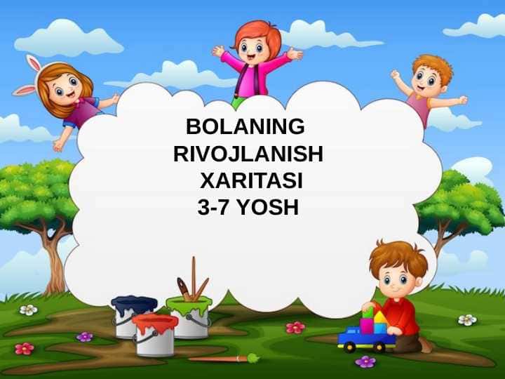 BOLANING RIVOJLANISH XARITASI 3-7 YOSH