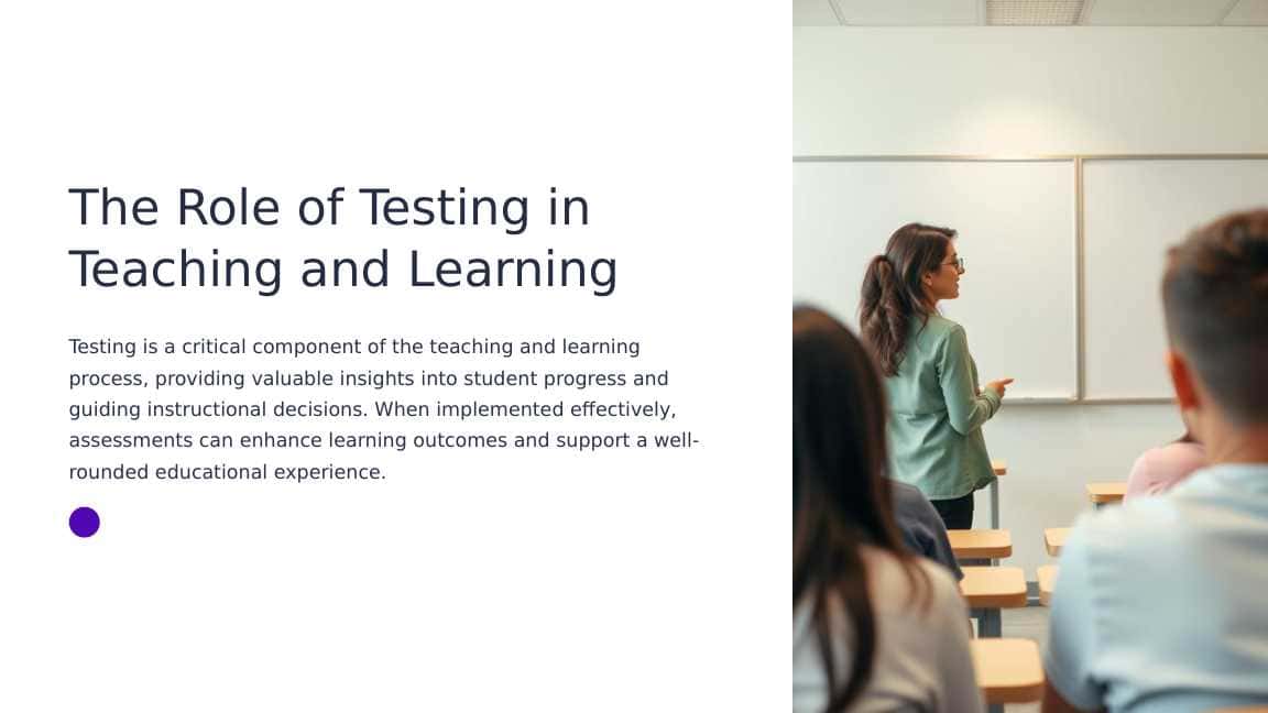 The role of testing in teaching and learning