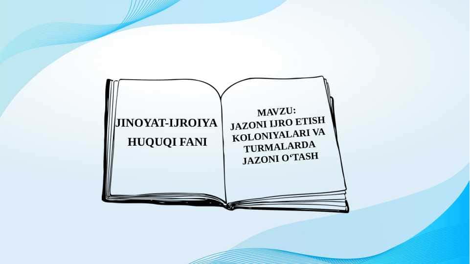 JAZONI IJRO ETISH KOLONIYALARI VA TURMALARDA JAZONI O‘TASH
