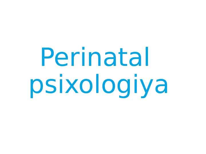 Perinatal psixologiya