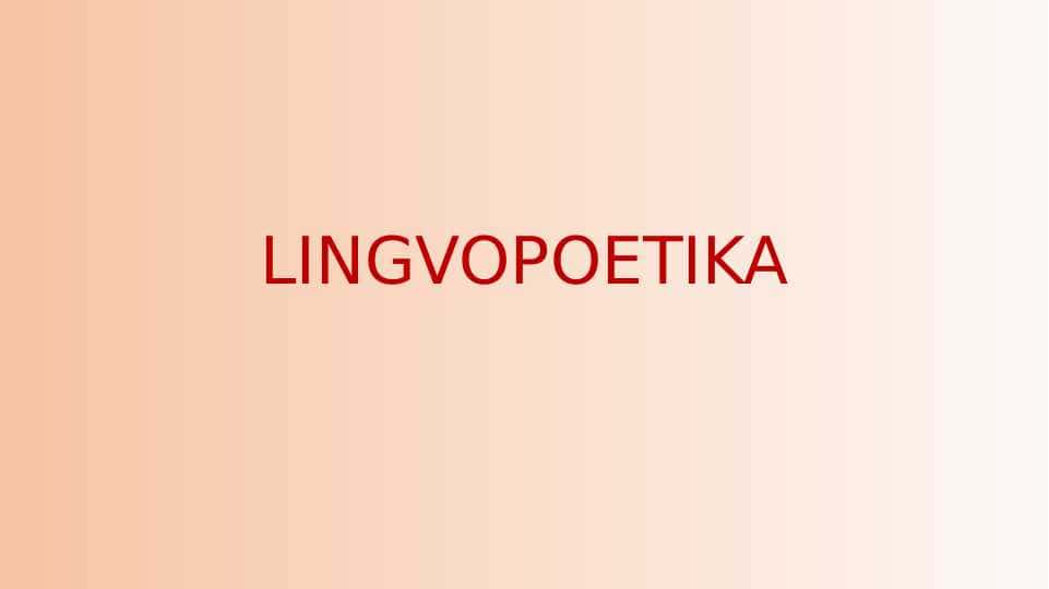 Lingvopoetika