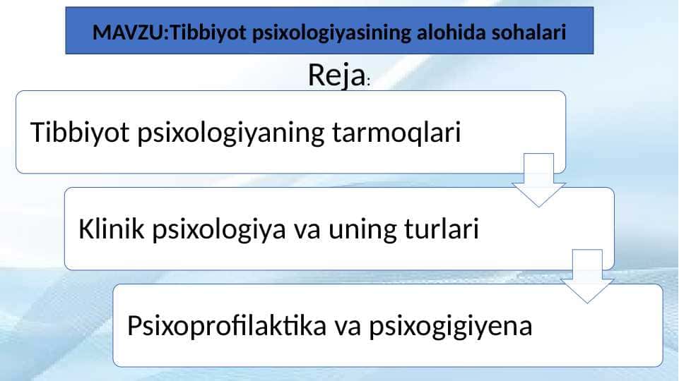 Tibbiyot psixologiyasining alohida sohalari 20.pptx