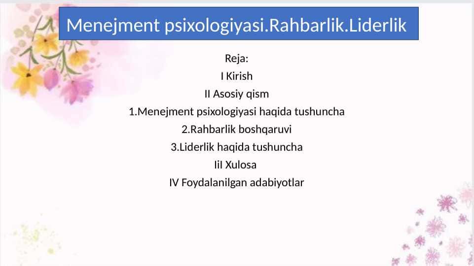 Menejment psixologiyasi.Rahbarlik.Liderlik 30.pptx