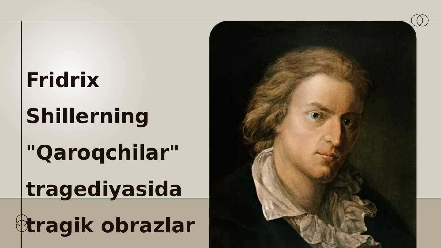 Fridrix Shillerning "Qaroqchilar" tragediyasida tragik obrazlar
