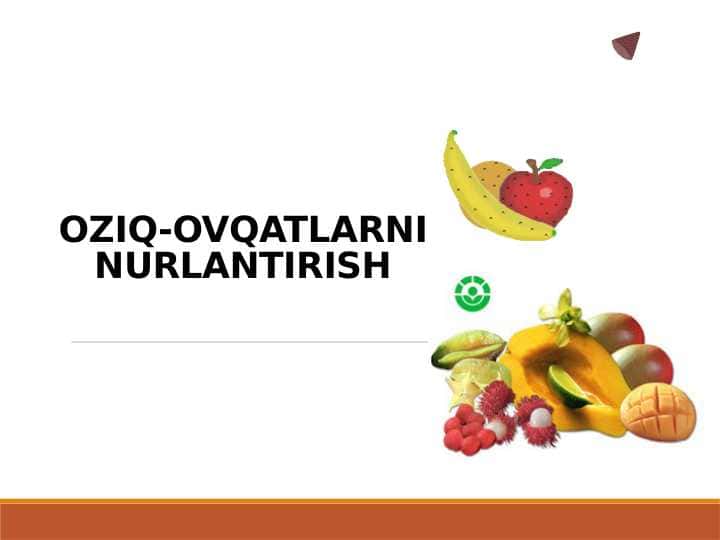 Oziq-ovqatlarni nurlantirish