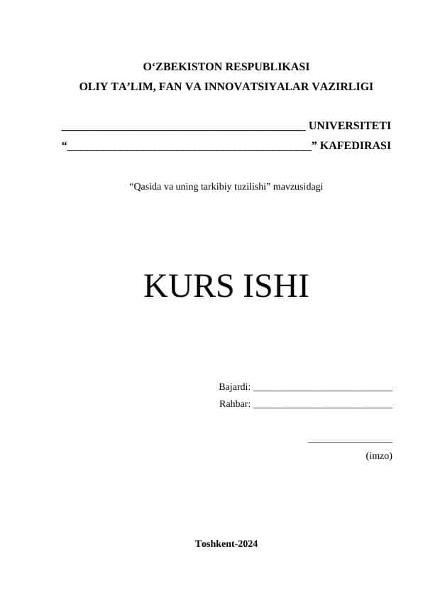 Qasida va uning tarkibiy tuzilishi