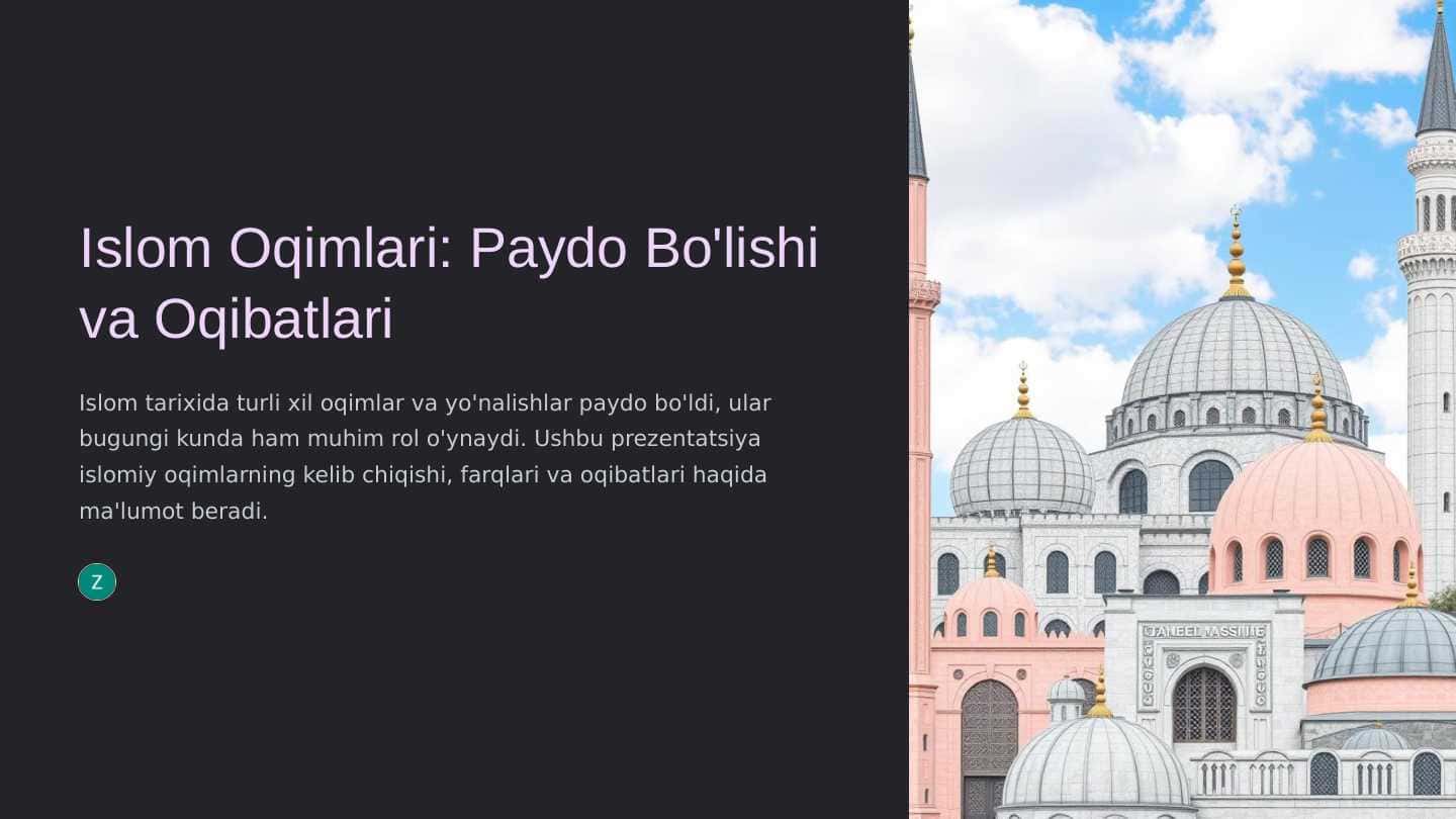 Islom oqimlari; paydo bo’lishi va oqibatlari