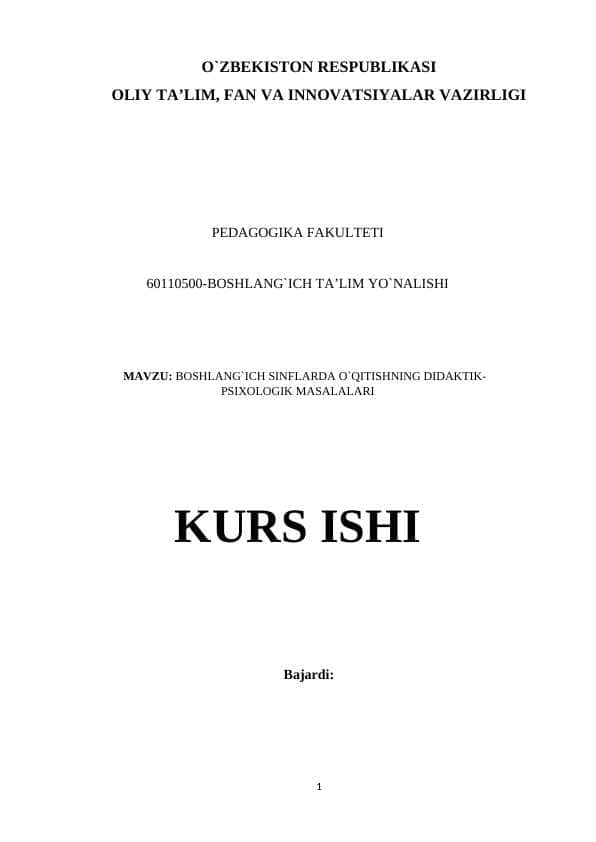 Kurs ishi