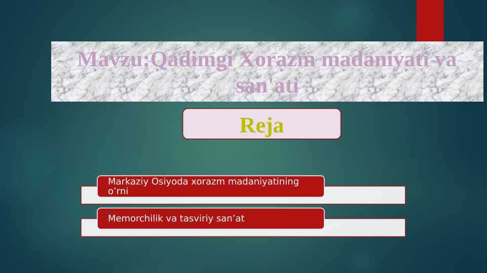 Qadimgi Xorazm madaniyati va san'ati