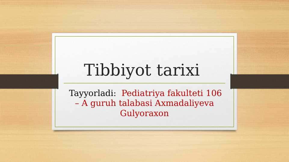 Hindiston tibbiyoti tarixi