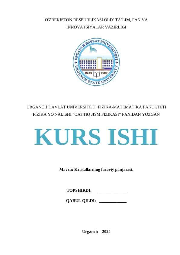 Kristallarning fazoviy panjarasi