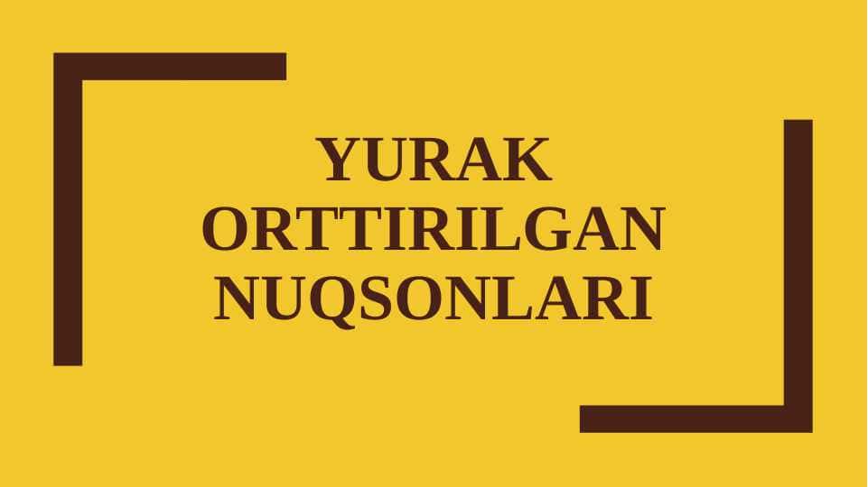 YURAK ORTTIRILGAN NUQSONLARI 112 ta list