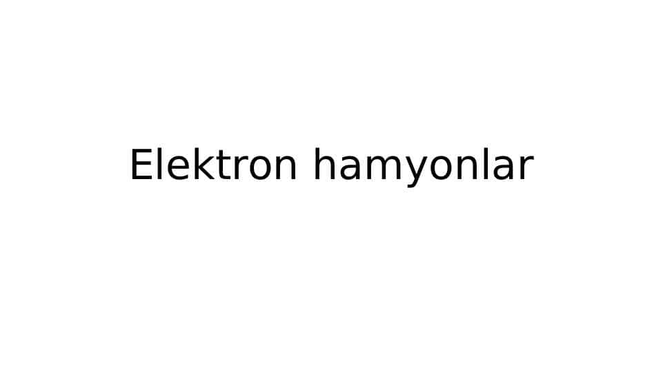 Elektron hamyonlar