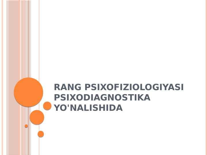 Rang psixofiziologiyasi psixodiagnostika yo'nalishida