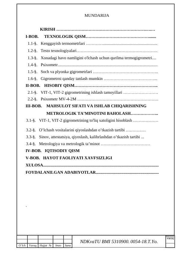 Zondli namlik o‘zgartkichlarida temperaturani korreksiyalovchi sxemalarni o‘rganish