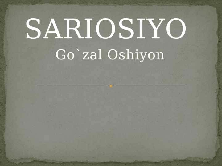 SARIOSIYO
