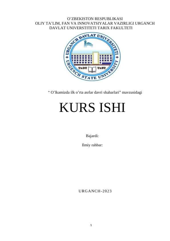 O’lkamizda ilk o’rta asrlar davri shaharlari