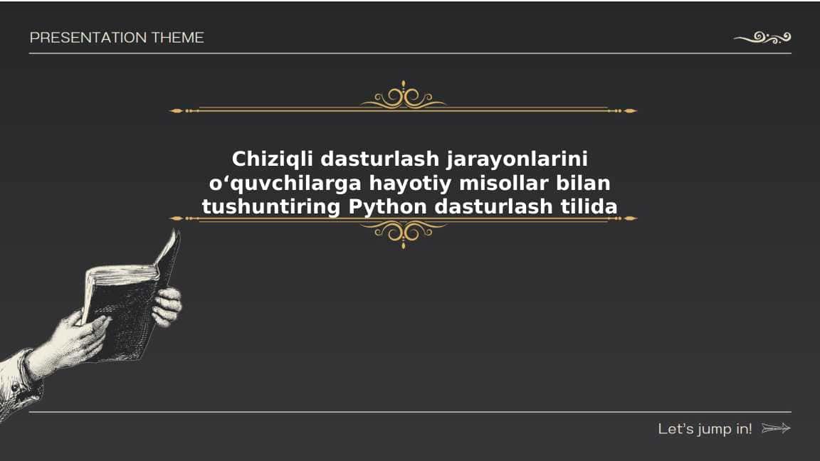 Python dasturlash tilida Chiziqli dasturlash jarayonlarini oʻquvchilarga hayotiy misollar bilan tushuntiring