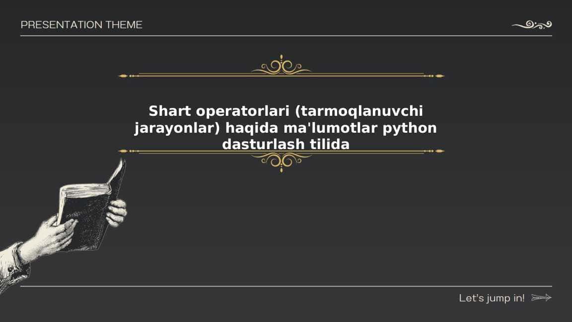 Python dasturlash tilida shart operatorlari bilan ishlash