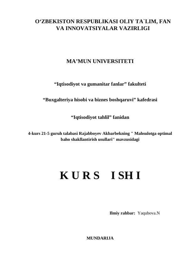 Kurs ishi