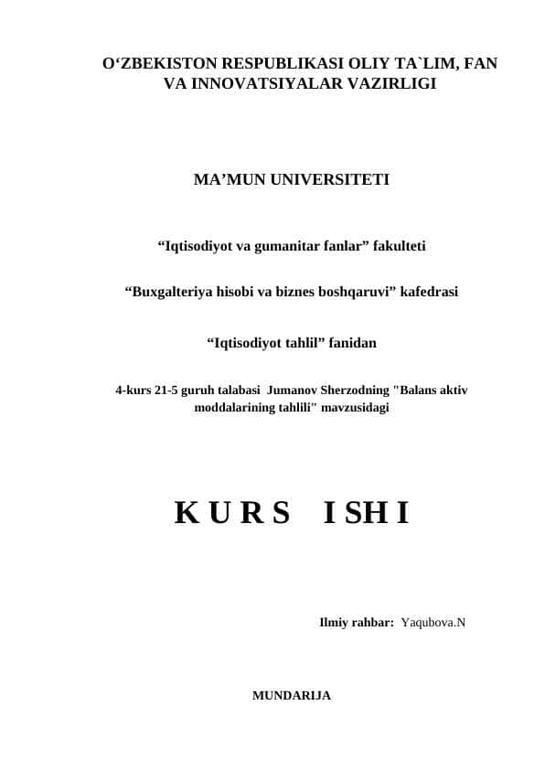 Kurs ishi