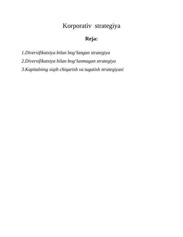 Korporativ strategiya