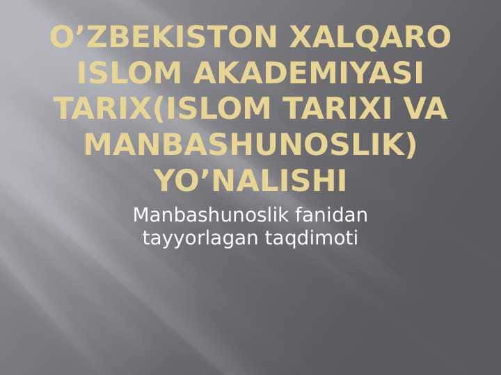 XVII-XIX asr manbalari