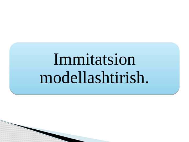 Informatsion modellashtirish