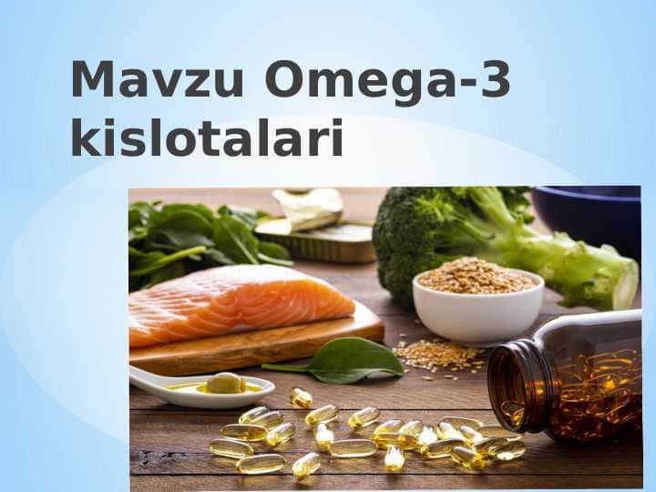 Omega 3 kislotalari