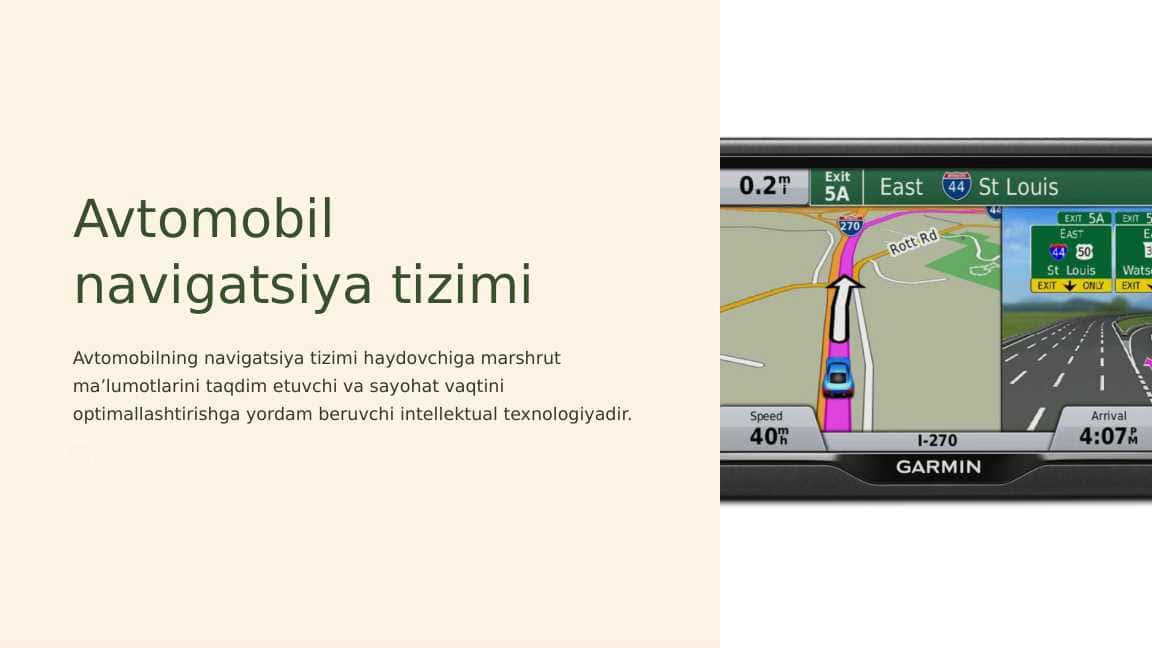 Avtomobilning navigatsiya tizimi