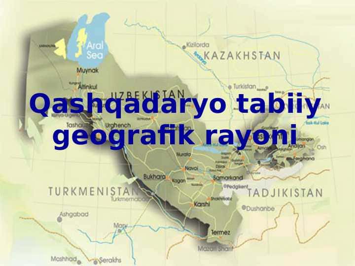 Qashqadaryo tabiiy geografik rayoni