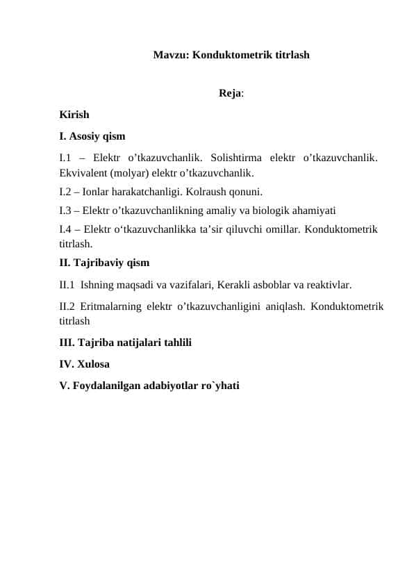 Konduktometrik titrlash