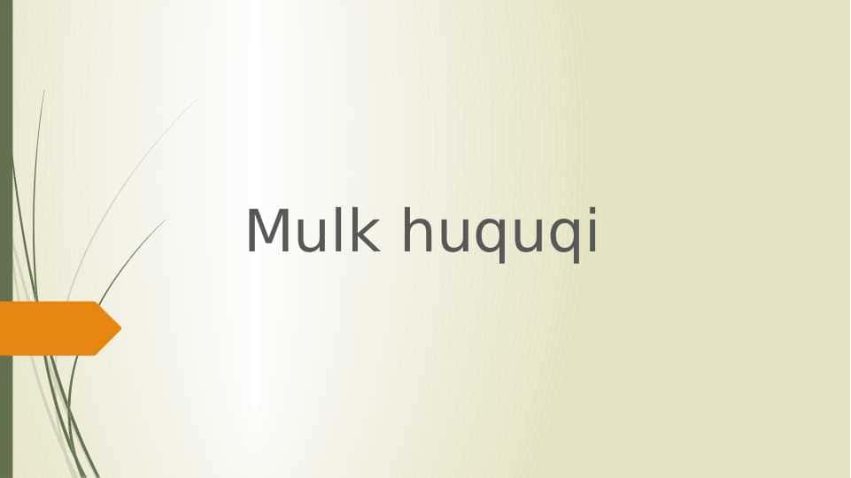 Mulk huquqi