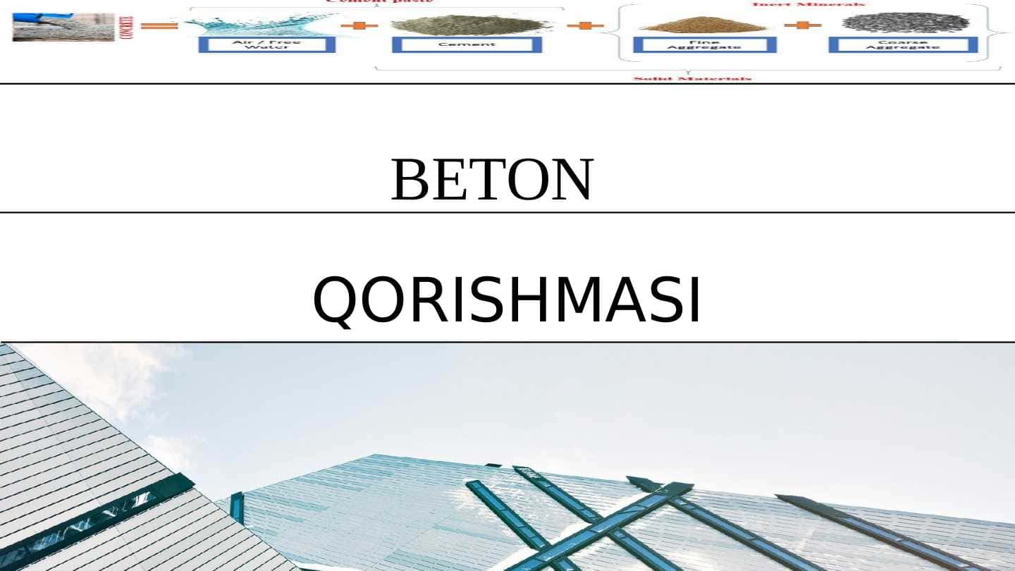 BETON QORISHMASI