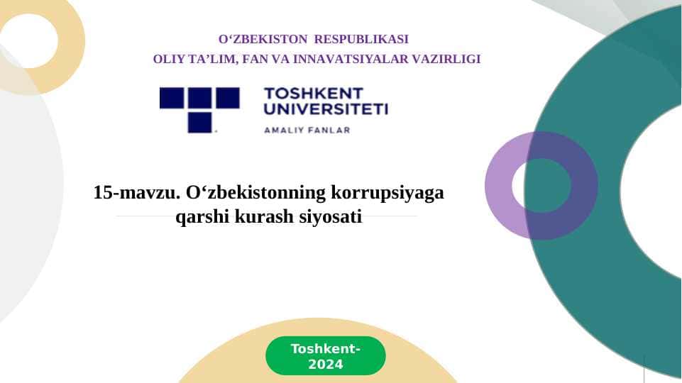 O‘zbekistonning korrupsiyaga qarshi kurash siyosati