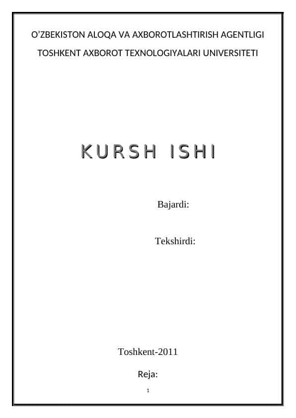 C# dasturlash tili muhitida SUPERMARKET dasturini yaratish