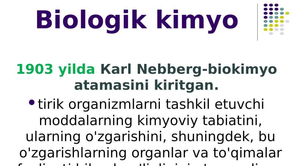 Biologik kimyo