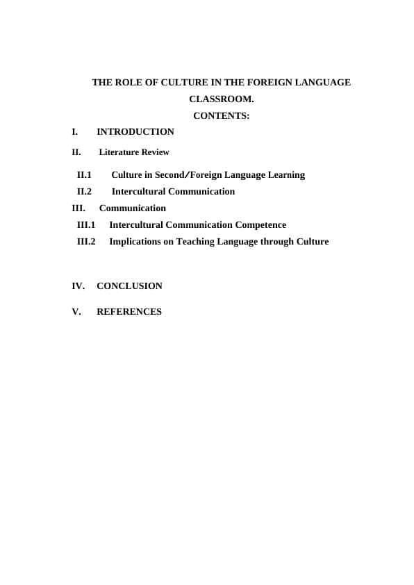 THE ROLE OF CULTURE IN THE FOREIGN LANGUAGE