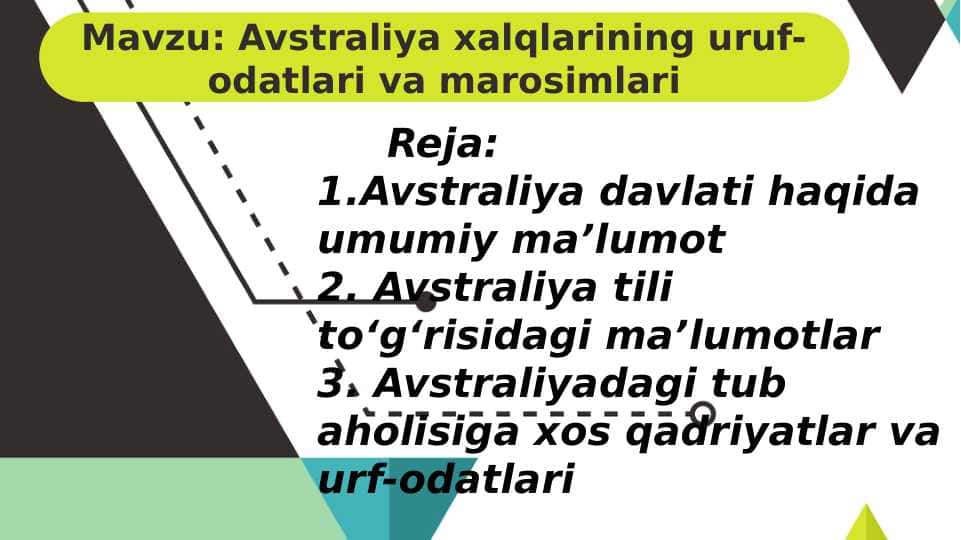 Avstraliya xalqlarining uruf odatlari va marosimlari