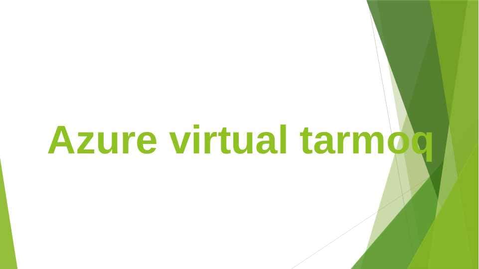 Azure virtual tarmoq