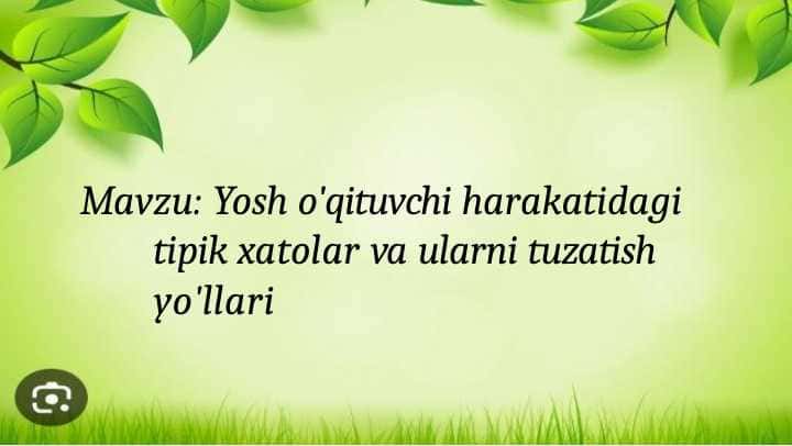 Yosh o'qituvchi harakatidagi tipik xatolar va ularni tuzatish yo'llari2