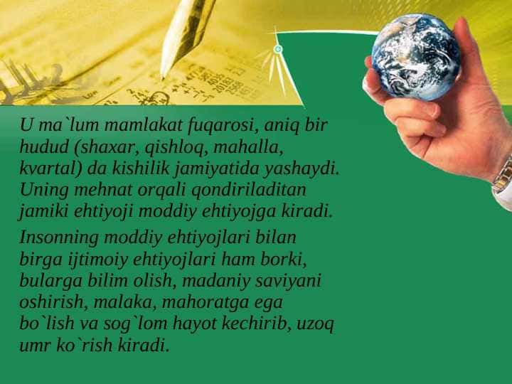 Mulkchilik munosabatlarning mohiyati va iqtisodiy mazmuni.