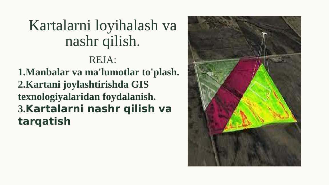 Kartalarni loyihalash va nashr qilish.