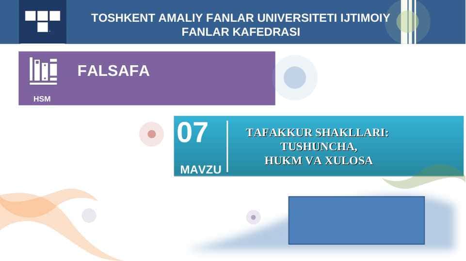 TAFAKKUR SHAKLLARI: TUSHUNCHA, HUKM VA XULOSA