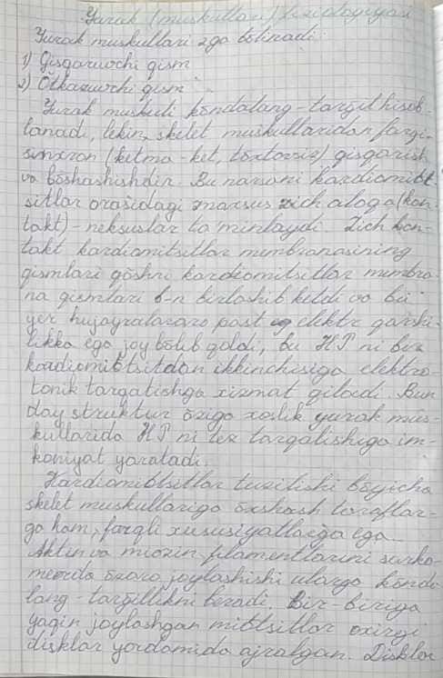 Yurak mushaklari fiziologiyasi