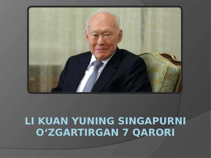 LI KUAN YU PPT